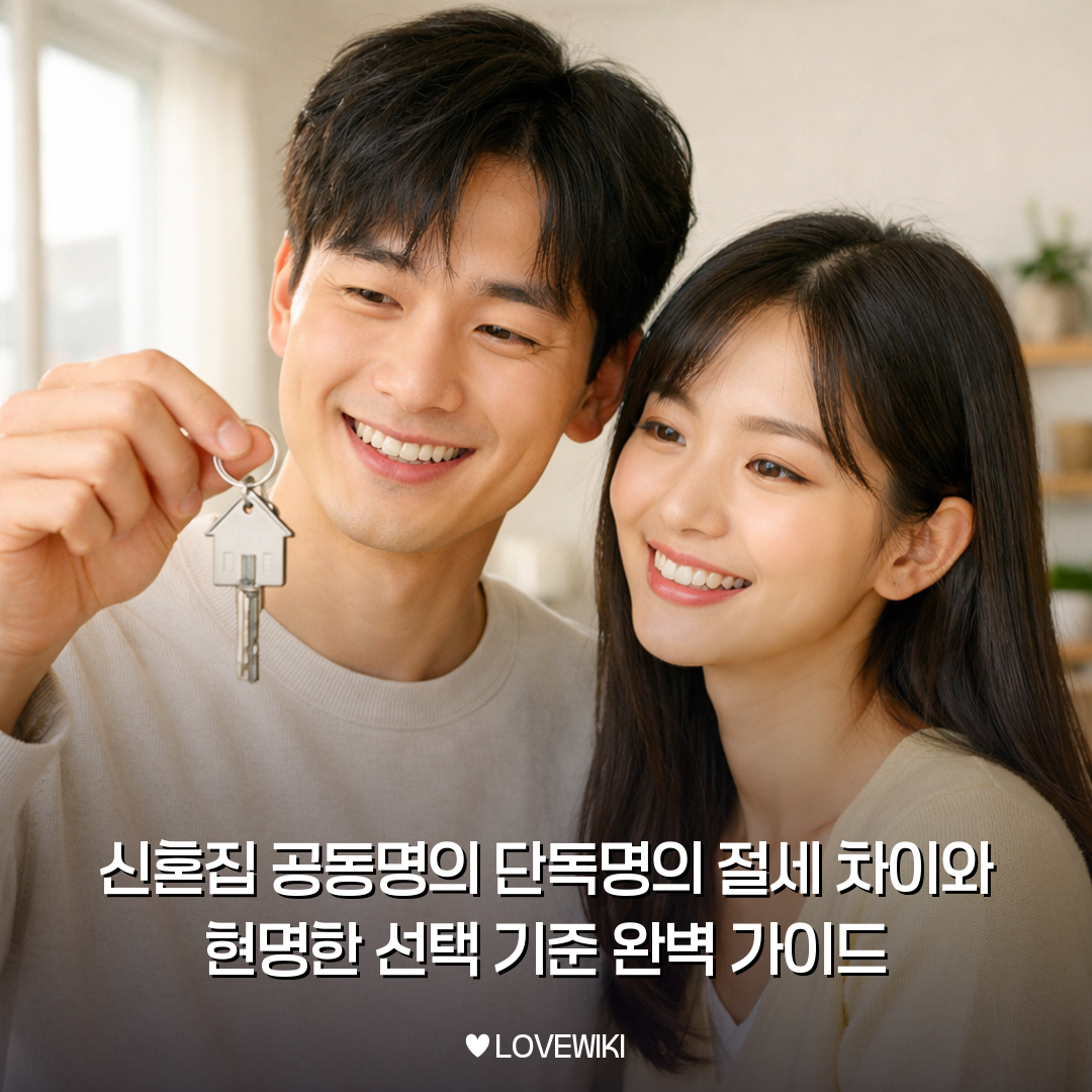 신혼집 공동명의 단독명의