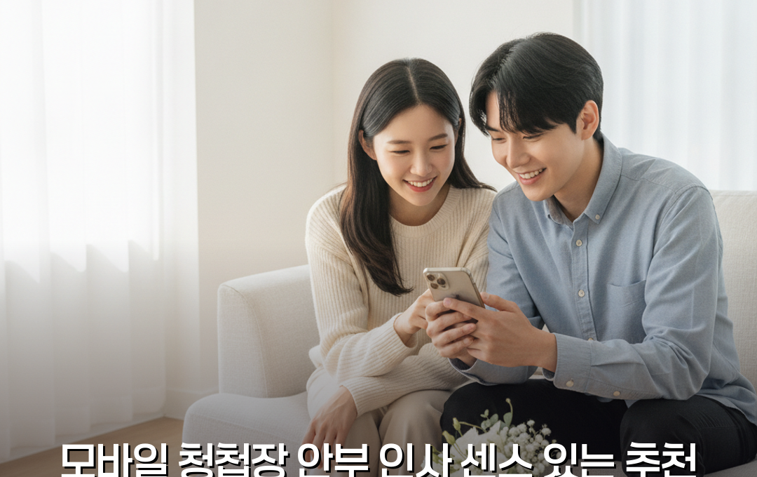모바일 청첩장 안부 인사