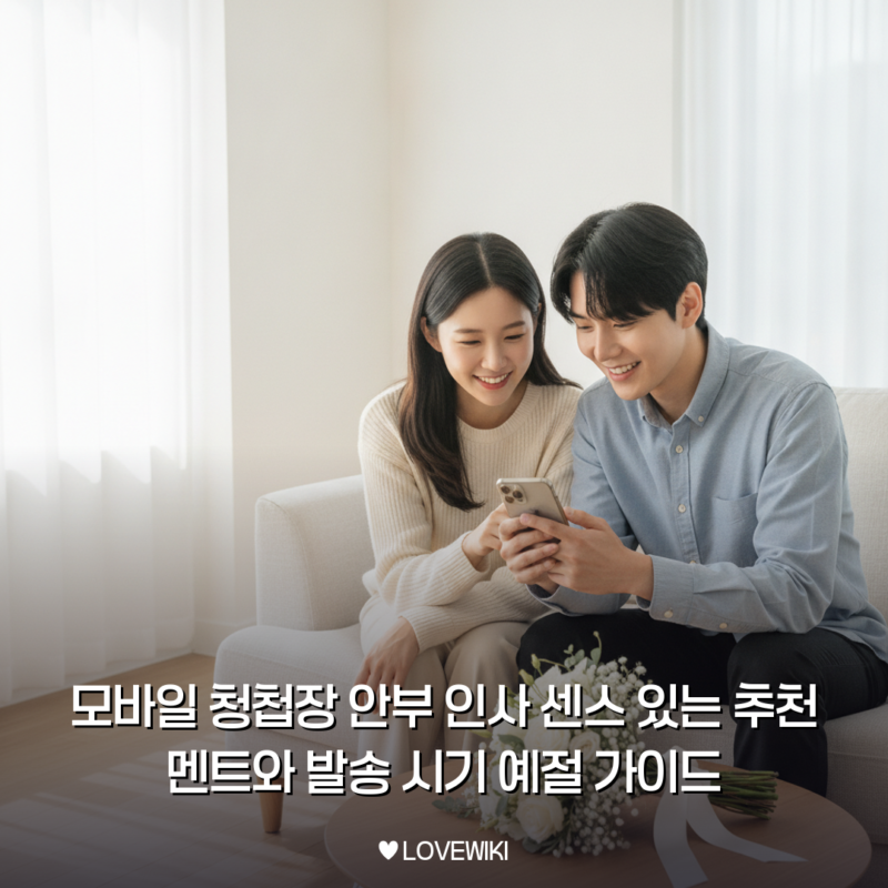 모바일 청첩장 안부 인사
