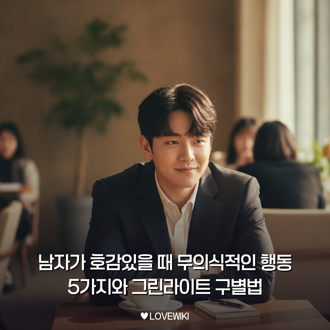 남자가 호감있을 때 무의식적인 행동